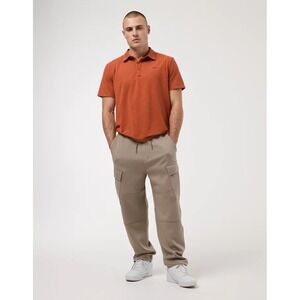 American Eagle Men's 24/7 Cargo Jogger Pants Tan Drawstring Size‎ M